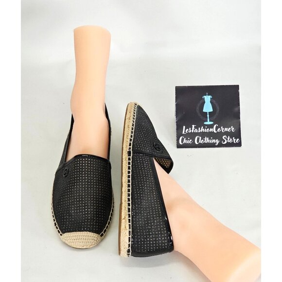 NWT Michael Kors Women's Black Canvas Kendrick Slip-On  Espadrilles Size 9.5 255 - Picture 12 of 16